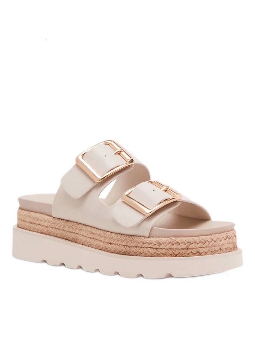 Madden Girl Women's Mythicall Two Strap Slide Platform Sandals
